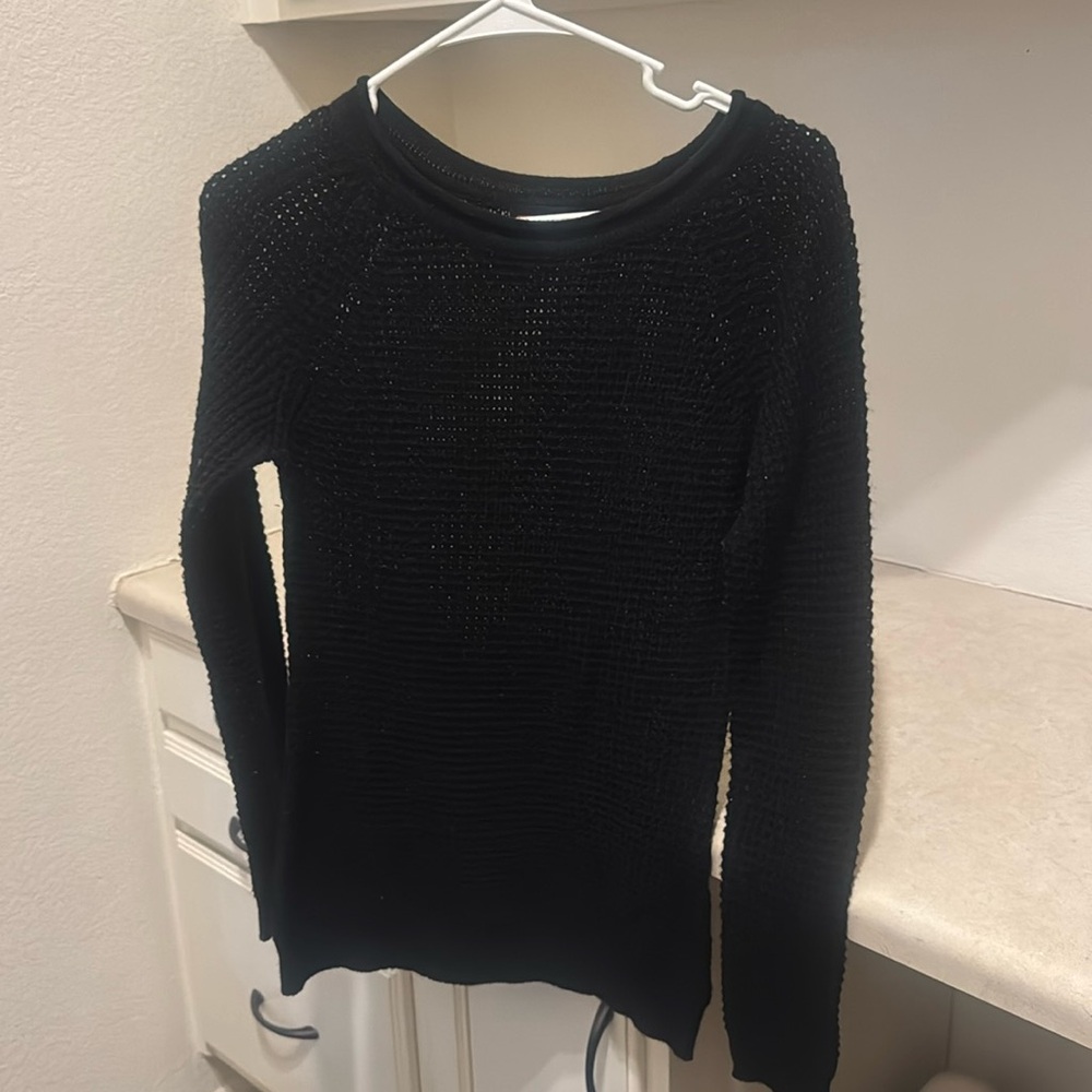 Black knitted sweater